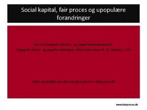 Bo vestergaard fair proces