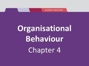 Motivation theories in organisational behaviour