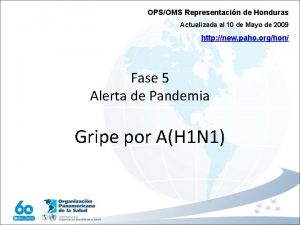 OPSOMS Representacin de Honduras Actualizada al 10 de