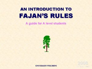 Fazans rules