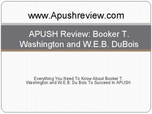 www Apushreview com APUSH Review Booker T Washington