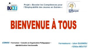 Projet Booster les Comptences pour lEmployabilit des Jeunes