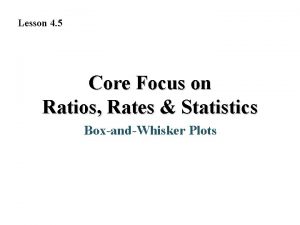 Lesson 4 5 Core Focus on Ratios Rates