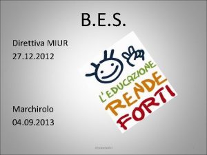 B E S Direttiva MIUR 27 12 2012