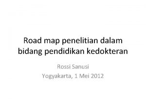 Contoh roadmap penelitian kualitatif