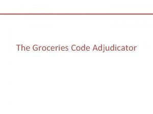 The Groceries Code Adjudicator Competition Commission Report Competition