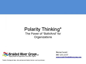 Polarity Thinking The Power of BothAnd for Organizations