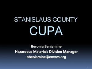 Stanislaus county hazardous materials division