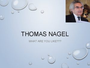 Thomas nagel dualist