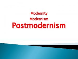 Postmodernism timeline