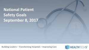 2018 national patient safety goals