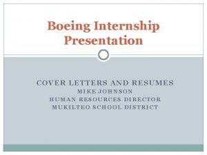 Boeing cover letter