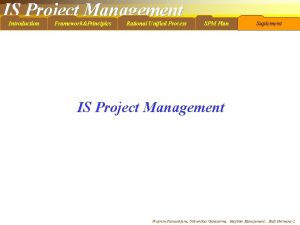 Rational unified process project management