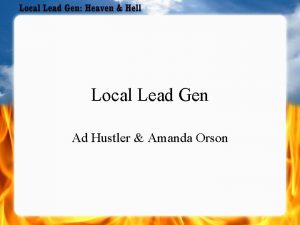 Local Lead Gen Ad Hustler Amanda Orson Stats