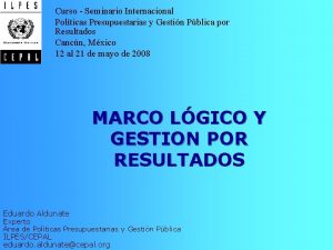 Curso Seminario Internacional Polticas Presupuestarias y Gestin Pblica