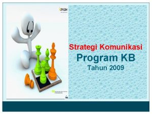 Strategi Komunikasi Program KB Tahun 2009 SITUASI 2009