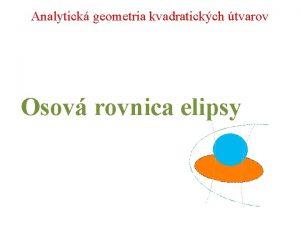 Rovnica elipsy