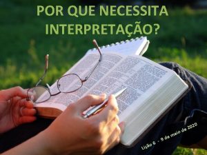 POR QUE NECESSITA INTERPRETAO de 9 6 o