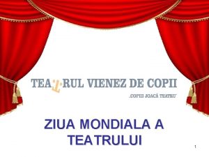 Ziua mondiala a teatrului