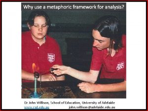 Why use a metaphoric framework for analysis Dr