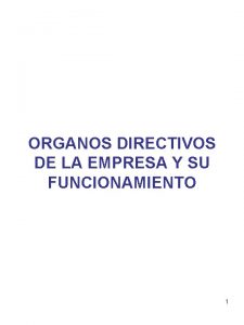 Organo directivo de una empresa