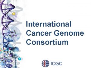 International Cancer Genome Consortium International Facts on Cancer