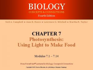 BIOLOGY CONCEPTS CONNECTIONS Fourth Edition Neil A Campbell