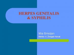 Syphilis genitalis
