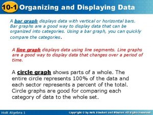 Organizing and displaying data