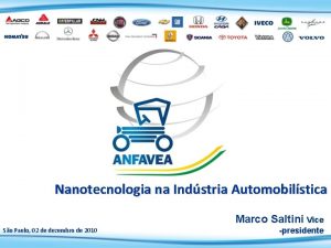 Nanotecnologia na Indstria Automobilstica Marco Saltini Vice So