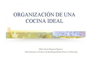 Organigrama de una cocina industrial