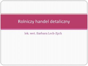 Handel detaliczny definicja