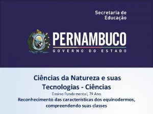 Cincias da Natureza e suas Tecnologias Cincias Ensino