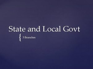 State and Local Govt 3 Branches Legislative NC