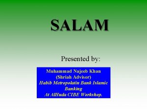 Conditions of salam contract