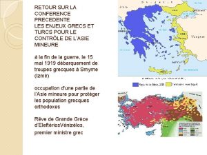 RETOUR SUR LA CONFERENCE PRECEDENTE LES ENJEUX GRECS