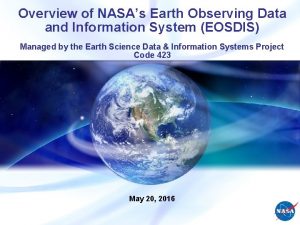 Earth observing system data analytics