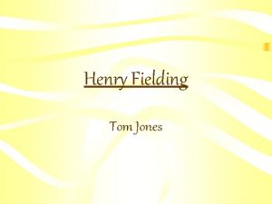 Fielding tom jones summary