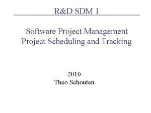 Project scheduling in software engineering
