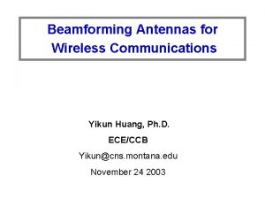 Beamforming