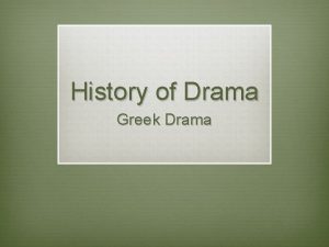 Origins of greek drama