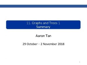 11 Graphs and Trees 1 Summary Aaron Tan