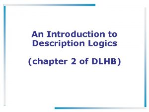 An Introduction to Description Logics chapter 2 of