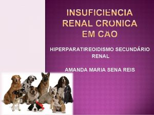 HIPERPARATIREOIDISMO SECUNDRIO RENAL AMANDA MARIA SENA REIS INSUFICINCIA