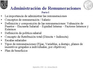 Administracin de Remuneraciones Parte I La importancia de