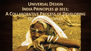 Universal design india principles