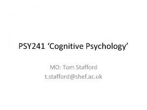Tom stafford psychology