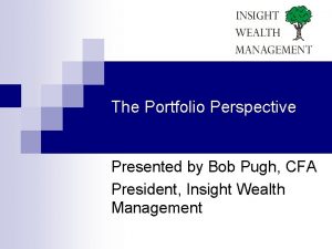 Portfolio perspective