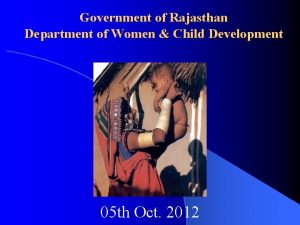 Department of women's and child development rajasthan