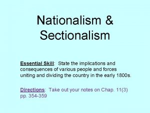 Nationalism and sectionalism venn diagram